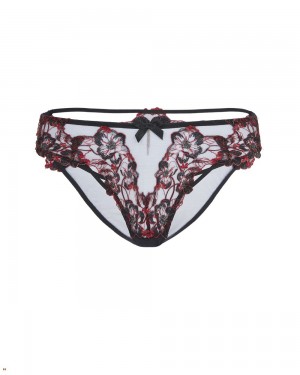 Agent Provocateur Amoura Women's Brief Black Red | GVYDNUZ-90