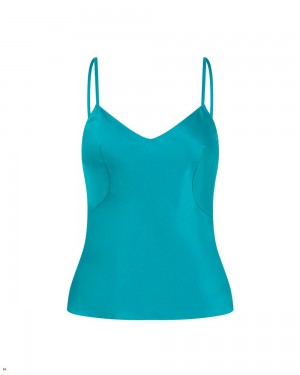 Agent Provocateur Arlette Camisole Women's Slip Turquoise | ZOHTLYD-82