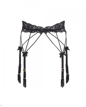 Agent Provocateur Dedee Women's Suspenders Black | GCILRBS-54