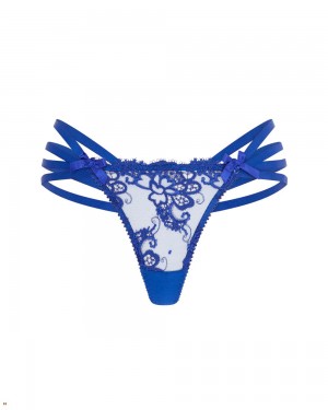 Agent Provocateur Dioni Women's Thong Blue | DHQOWPY-40