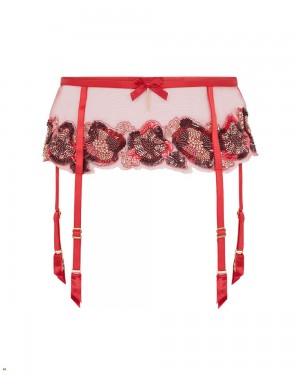 Agent Provocateur Giana Women's Suspenders Red | XHZUMOS-74