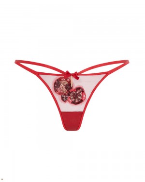 Agent Provocateur Giana Women's Thong Red | BJAMNQH-56