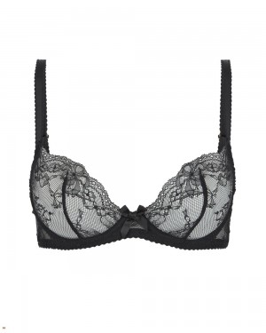 Agent Provocateur Isedora Plunge Underwired Women's Bras Black | PAGJELY-75