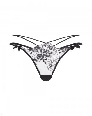 Agent Provocateur Kalia Women's Thong Black Beige | QEDXMRN-16