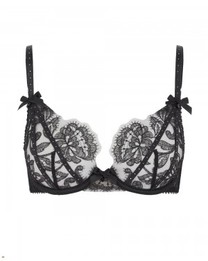 Agent Provocateur Krystabell Plunge Underwired Women's Bras Black | LPWQIZM-39