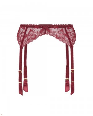 Agent Provocateur Leni Women's Suspenders Burgundy | FMBWAUP-69