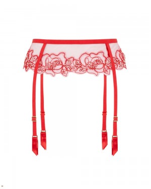 Agent Provocateur Lindie Women's Suspenders Red | AWGPJTK-46