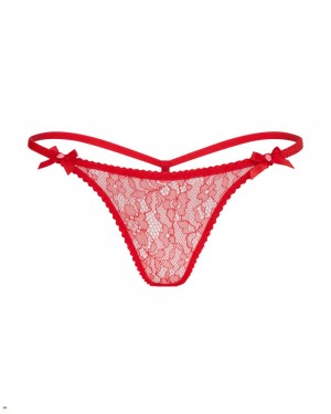 Agent Provocateur Lorna Lace Women's Thong Red | HZVJEPU-38