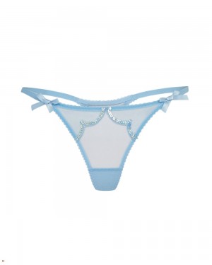 Agent Provocateur Lorna Party Women's Thong Blue | AGVQLOU-62