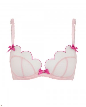 Agent Provocateur Lorna Plunge Underwired Women's Bras Pink | ANFKLDO-45