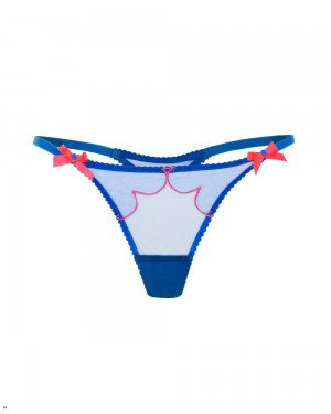 Agent Provocateur Lorna Women's Thong Blue | OQKSAFZ-15