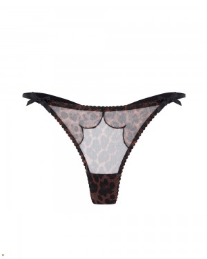 Agent Provocateur Lorna Women's Thong Leopard | QVZBMNK-90