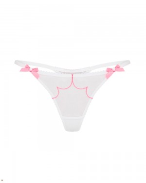 Agent Provocateur Lorna Women's Thong White Pink | YCSXQAI-13