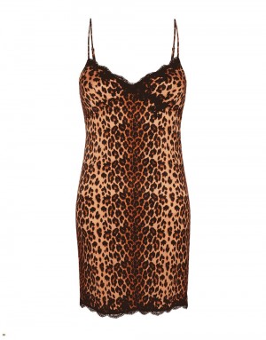 Agent Provocateur Molly Short Slip Women's Pyjamas Leopard | XBGRNST-87