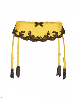 Agent Provocateur Molly Women's Suspenders Yellow | RYGNLXB-90