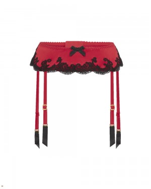 Agent Provocateur Molly Women's Suspenders Red | AHYZOGM-49