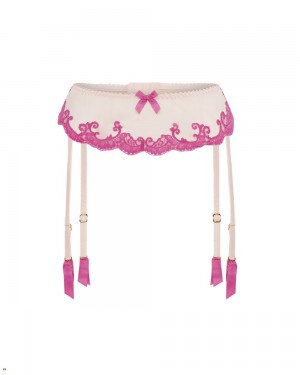 Agent Provocateur Molly Women's Suspenders Pink | MAGIDKF-03