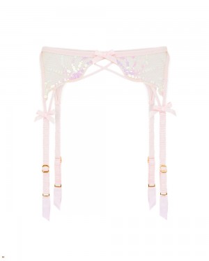 Agent Provocateur Quinny Women's Suspenders Pink | TQHYGAZ-36