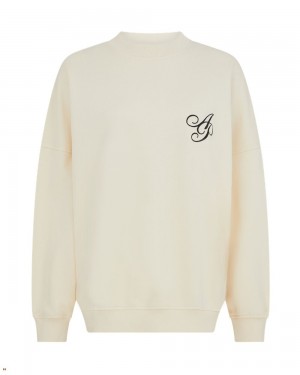 Agent Provocateur Rayley Women's Sweatshirts White | BRWAHOP-97