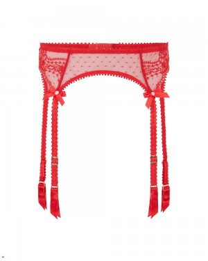 Agent Provocateur Yuma Women's Suspenders Red | TUNAZHO-80