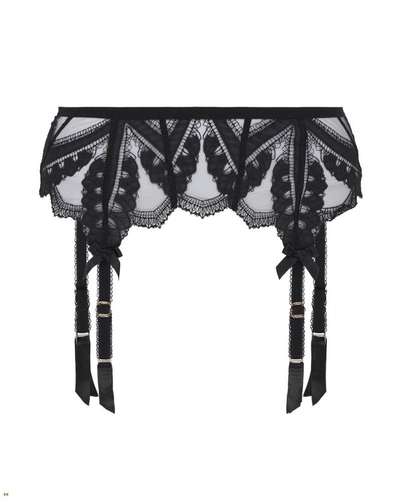 Agent Provocateur Alysia Women\'s Suspenders Black | LWBXGTZ-67