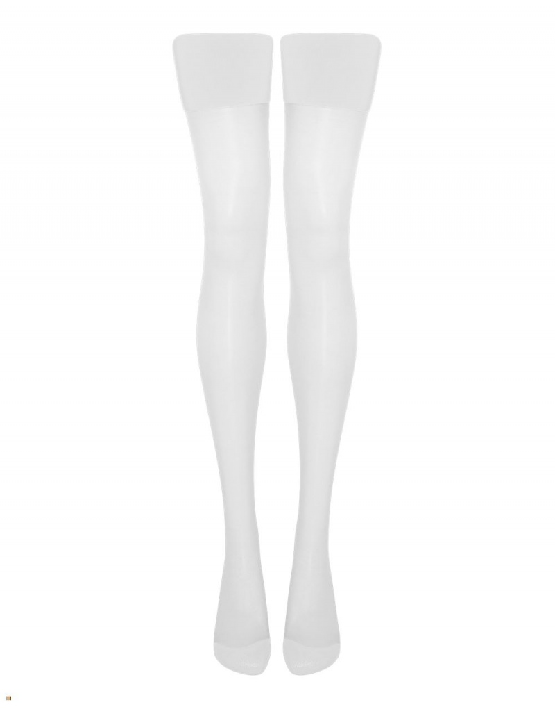 Agent Provocateur Amber Women\'s Stockings White | XJGUSDR-04