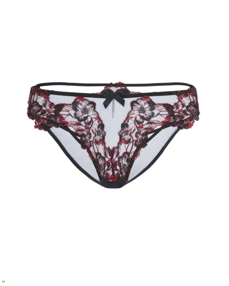 Agent Provocateur Amoura Women\'s Brief Black Red | GVYDNUZ-90