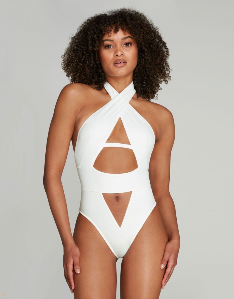 Agent Provocateur Anja Women's Swimsuits White | VQEOJWR-82