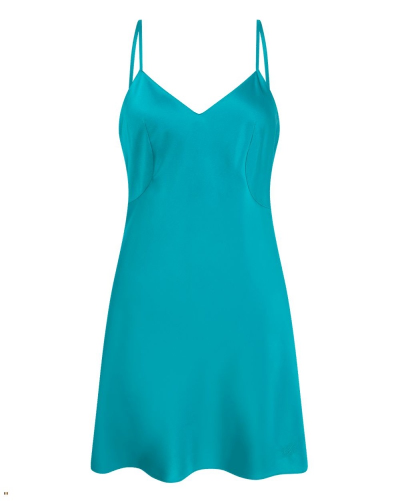 Agent Provocateur Arlette Short Women\'s Slip Turquoise | AHJISOV-09