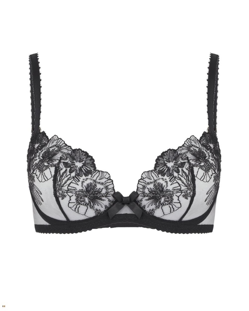 Agent Provocateur Astria Plunge Underwired Women\'s Bras Black | RTQVUOG-59