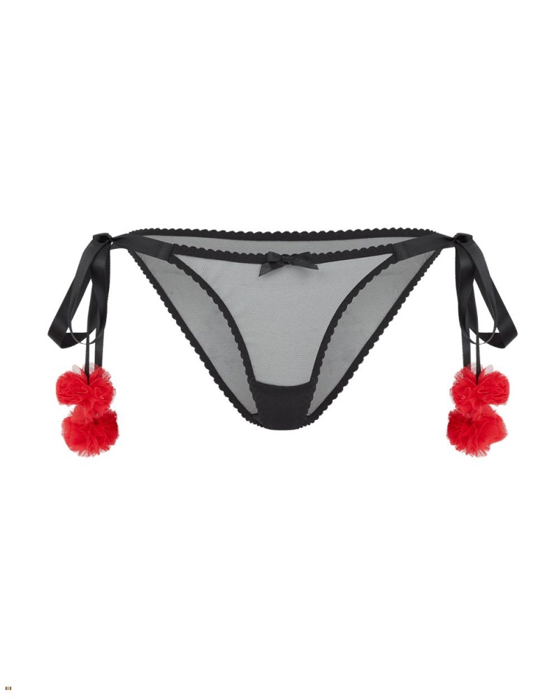 Agent Provocateur Bite Me Women\'s Brief Black Red | XWYPHCU-50