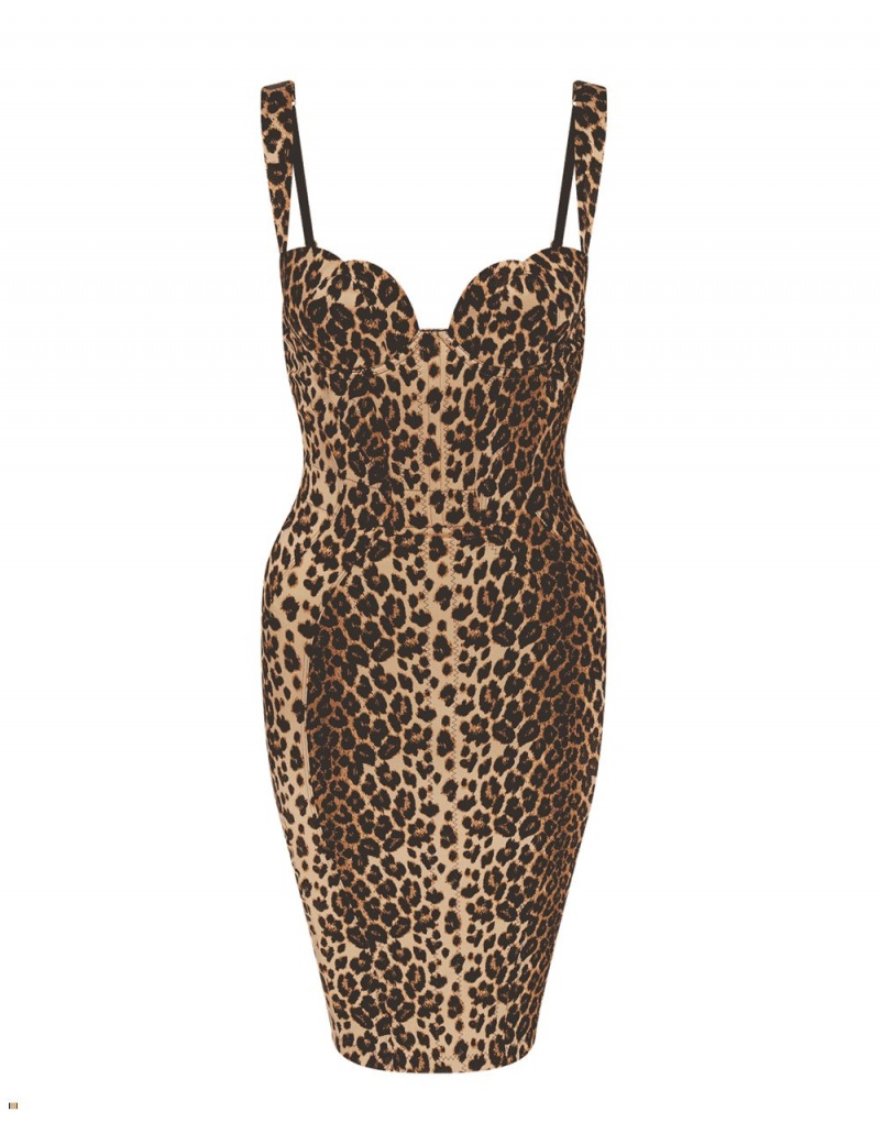 Agent Provocateur Bryoni Women\'s Dresses Leopard | MUDTHRC-26