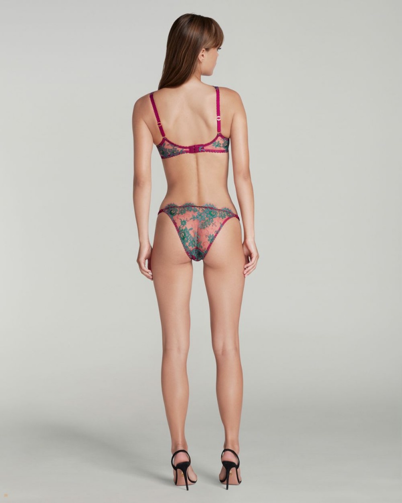 Agent Provocateur Carline Women's Brief Green Fuchsia | IMENHVW-57