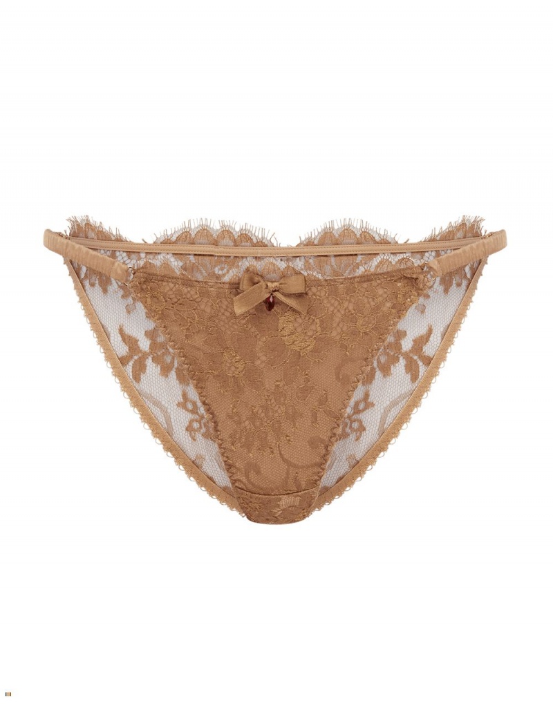 Agent Provocateur Carline Women\'s Brief Gold | TKMJVYN-28