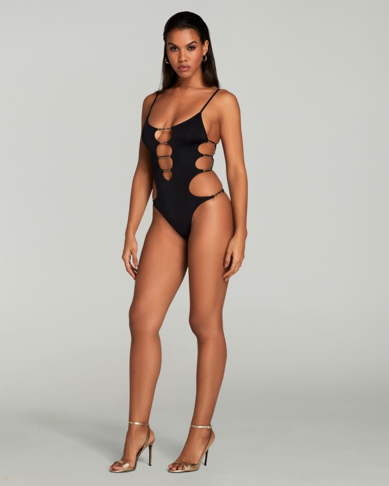 Agent Provocateur Christiana Women's Swimsuits Black | SWQUGYR-91