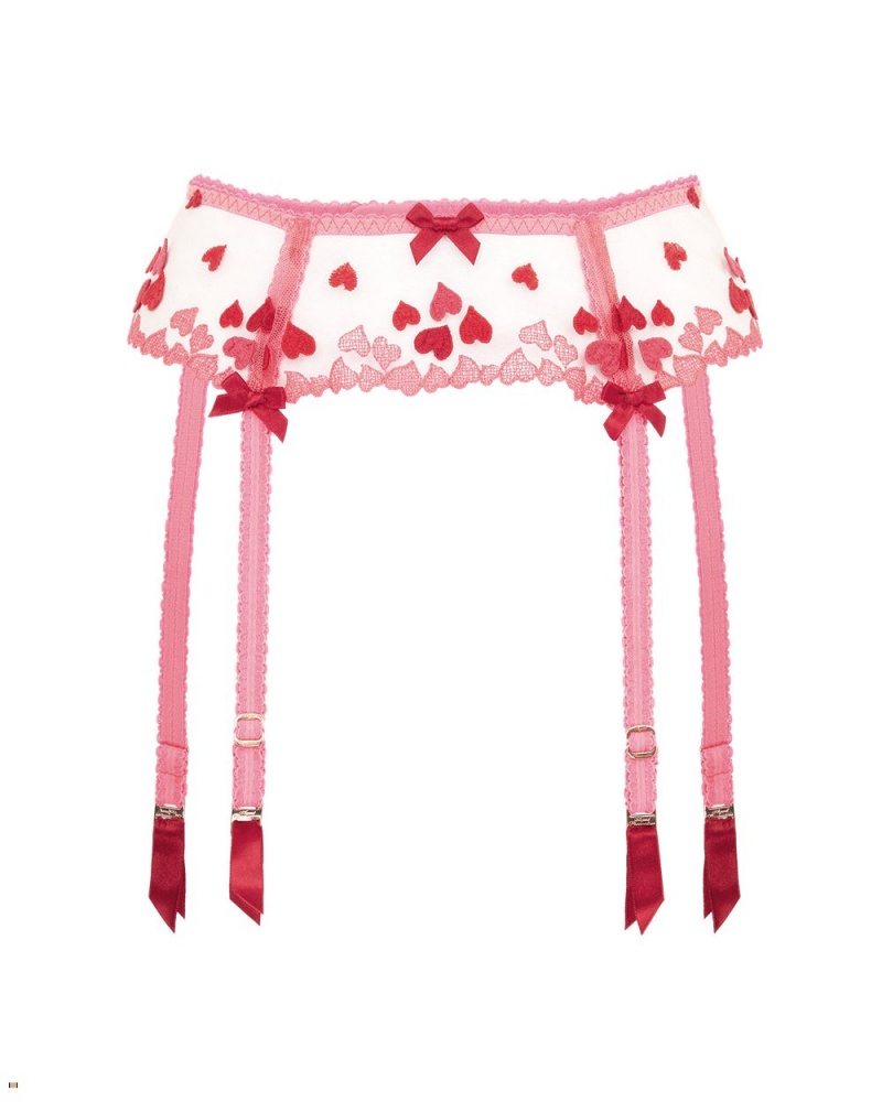 Agent Provocateur Cupid Women\'s Suspenders Pink | RONWYFM-56