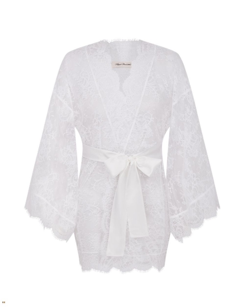 Agent Provocateur Daniela Kimono Women\'s Robes White | OKBLHQC-73