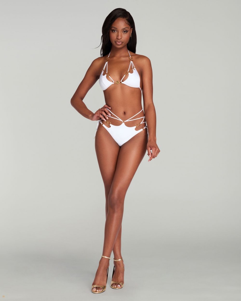 Agent Provocateur Davine Women's Bikini Bottom White | HUQRPJZ-50