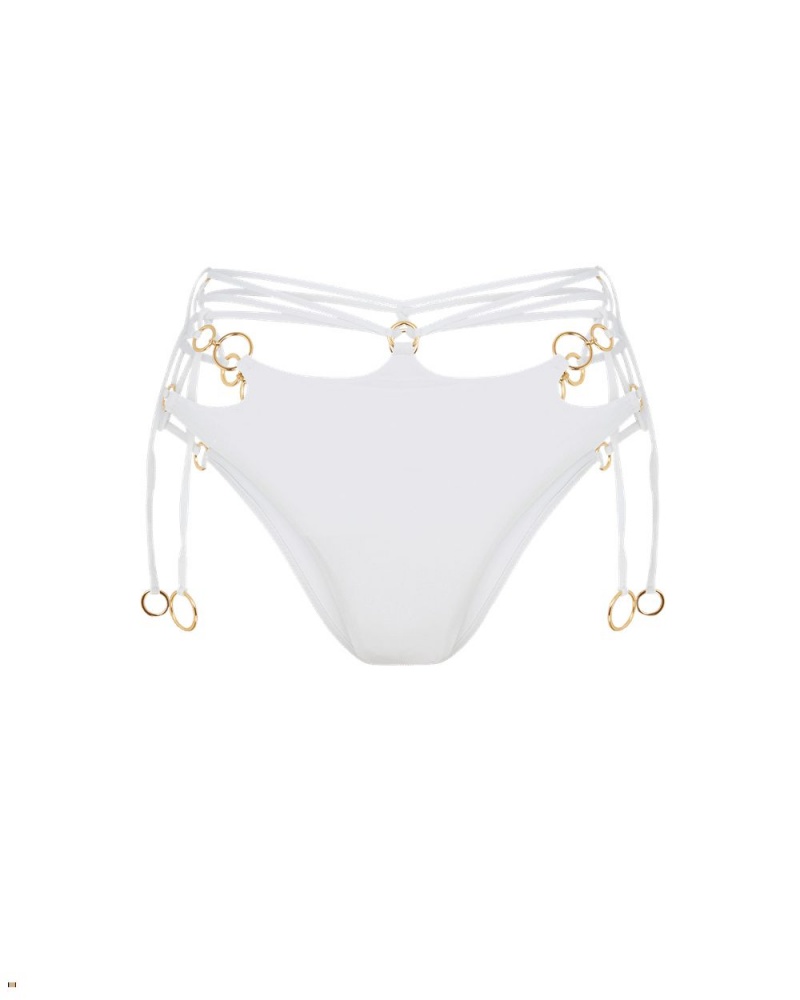 Agent Provocateur Davine Women\'s Bikini Bottom White | HUQRPJZ-50