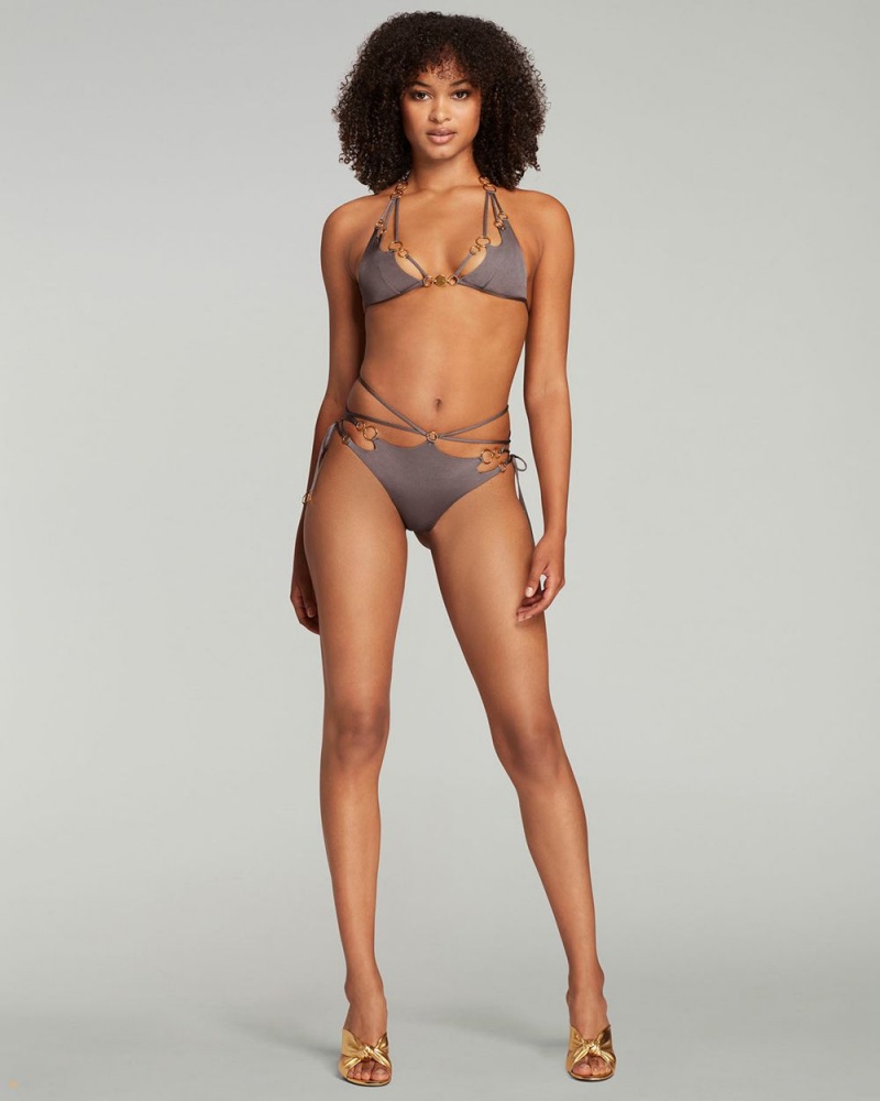 Agent Provocateur Davine Women's Bikini Bottom Grey | DJXLWPA-15