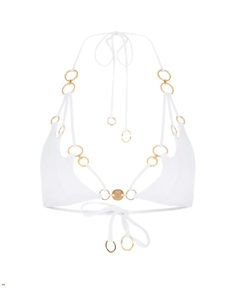 Agent Provocateur Davine Women\'s Bikini Top White | ERPZQGA-86