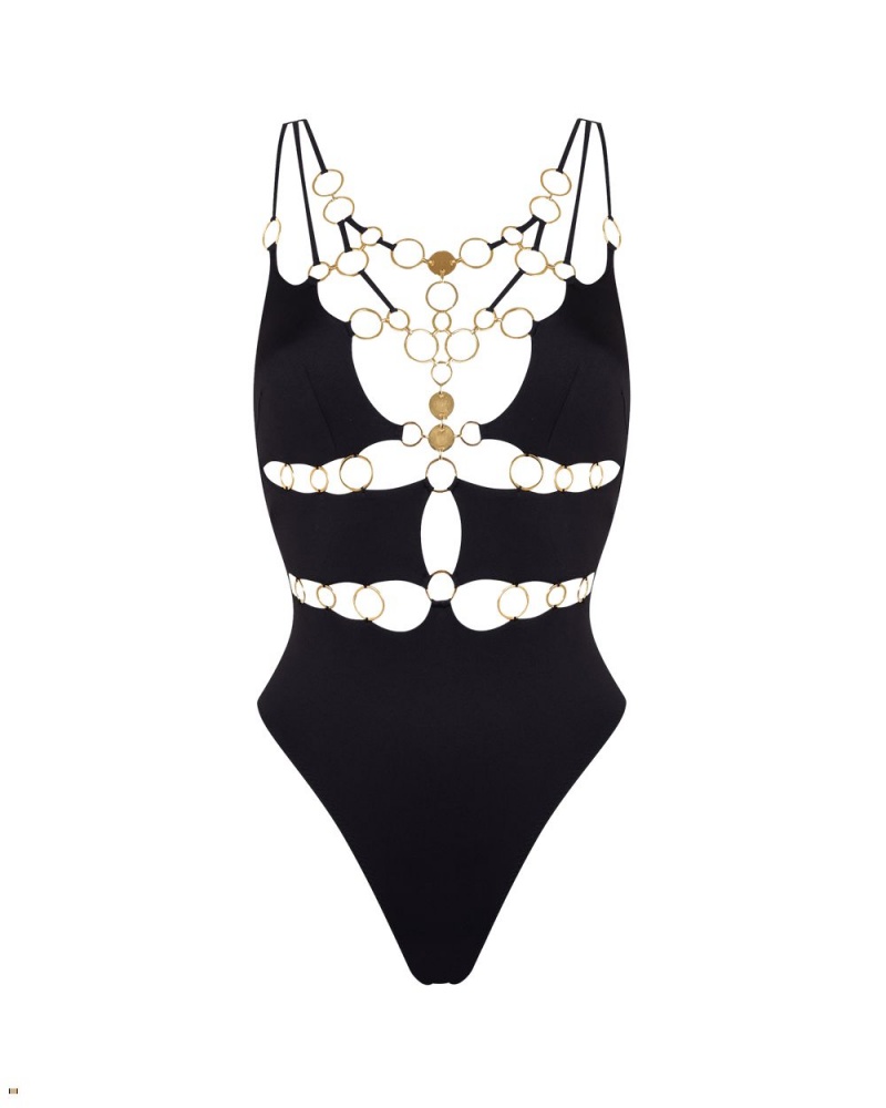 Agent Provocateur Davine Women\'s Swimsuits Black | IAUBNDM-13