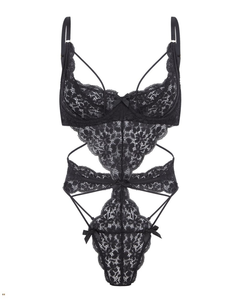 Agent Provocateur Dedee Structured Body Women\'s Playsuits Black | KBCURNW-27