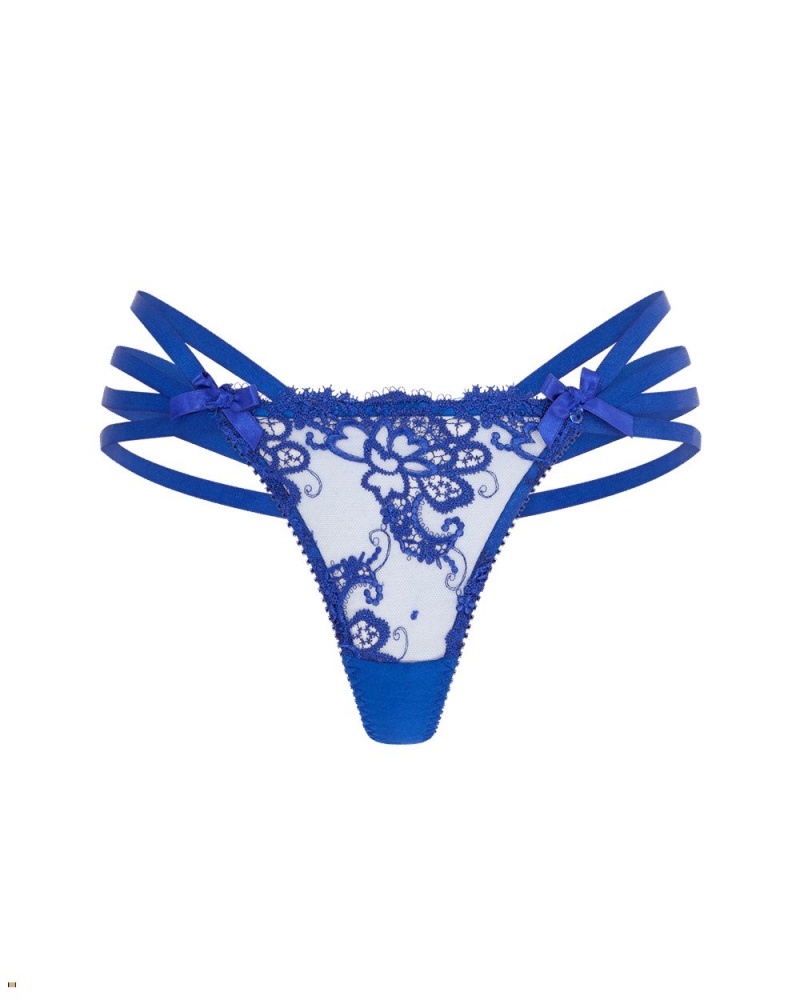 Agent Provocateur Dioni Women\'s Thong Blue | DHQOWPY-40