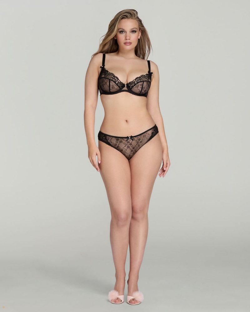 Agent Provocateur Edwina Plunge Underwired Women's Bras Black | WCYUKGJ-46