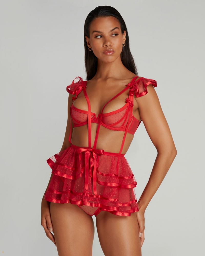 Agent Provocateur Ellora Women's Playsuits Red | OZYMTHL-07