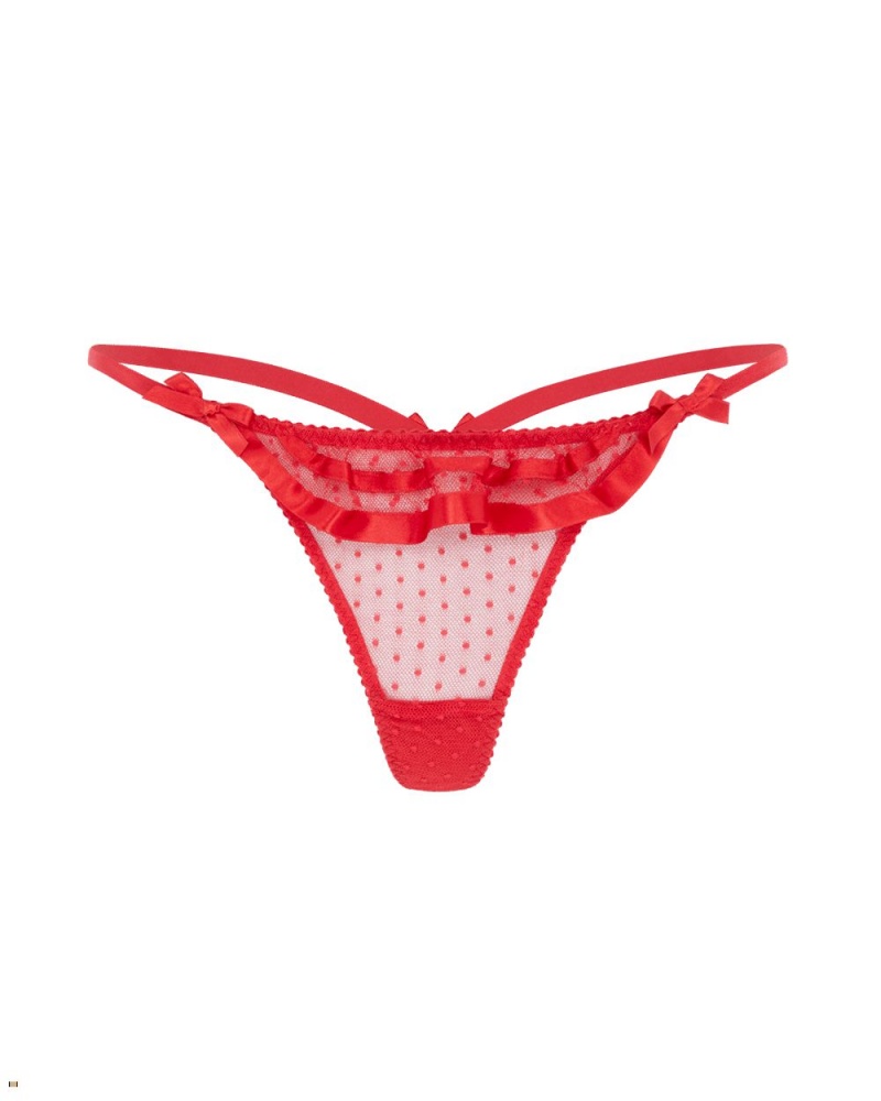 Agent Provocateur Ellora Women\'s Thong Red | WGHRQXO-18