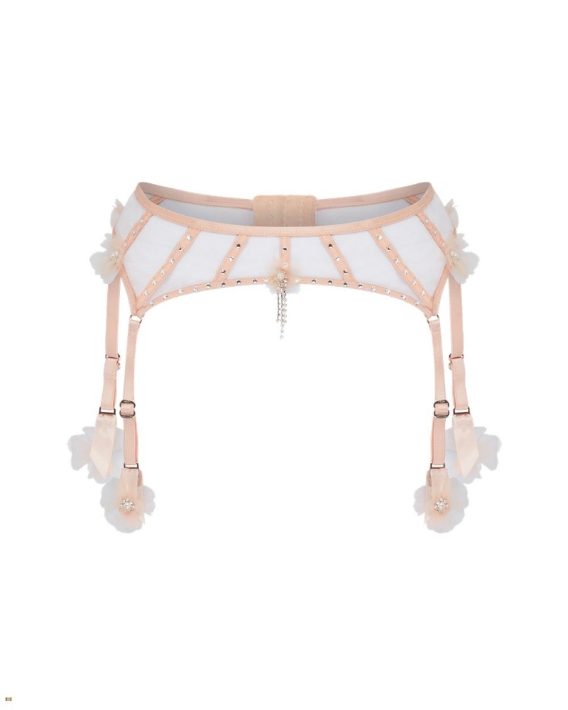 Agent Provocateur Evangelene Women\'s Suspenders Beige | AVZITPH-40