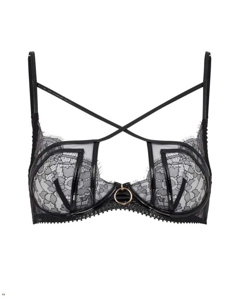 Agent Provocateur Foxie High Apex Underwired Women\'s Bras Black | AZJRPBT-31