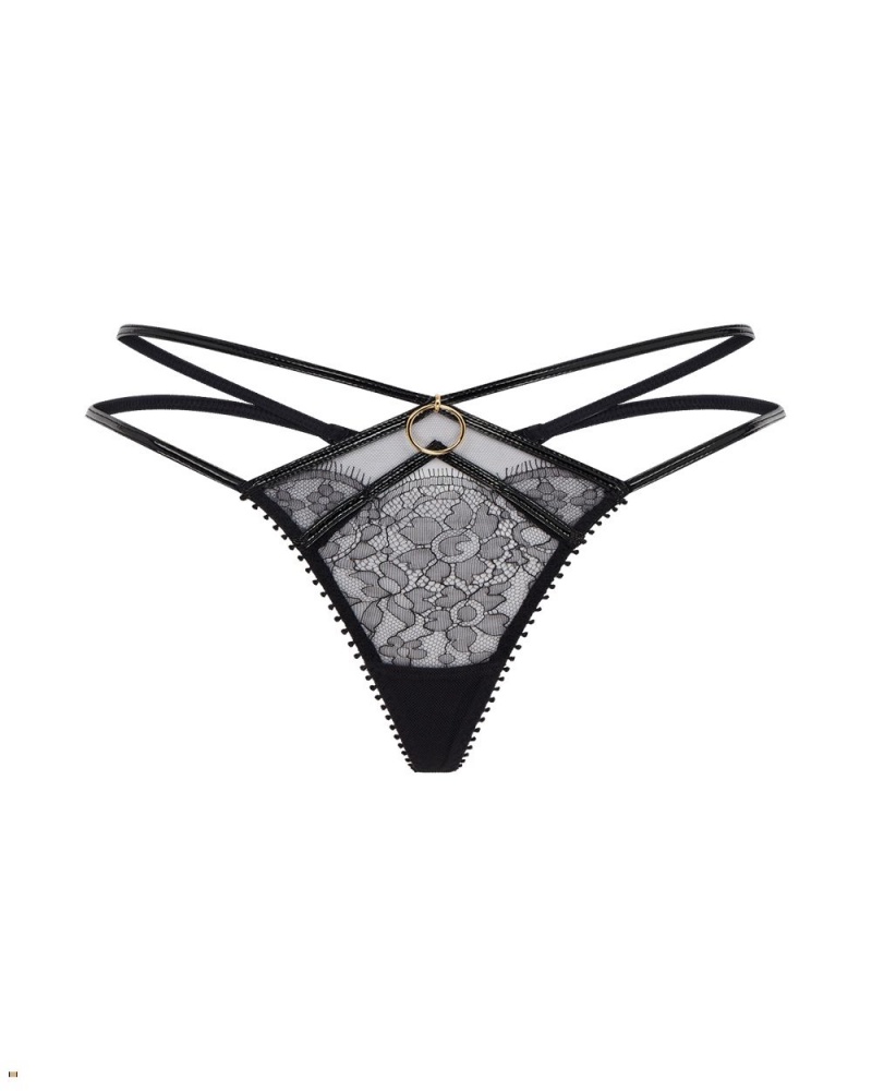 Agent Provocateur Foxie Women\'s Thong Black | OHGXKBZ-42